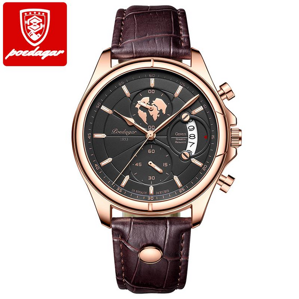 Avanti Luxury Men's Circular Case Functioning Time Keep Wrist Watch