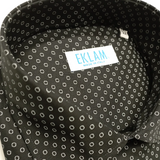 Black | Eklam | Circle Patterned | 100% Cotton | Dress Shirt