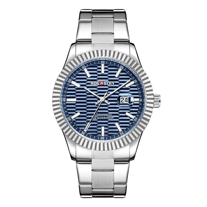 Avanti Luxury Collection Men's Textured Bevel Chronograph Wrist Watch