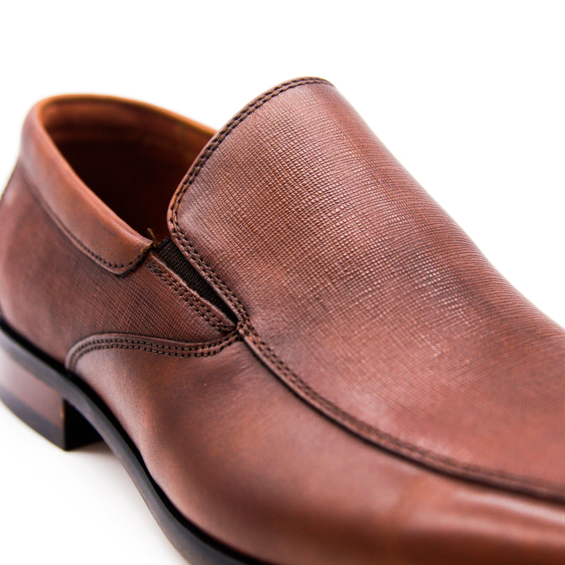Brown Avanti Milano Textured Postino Slip On Shoe