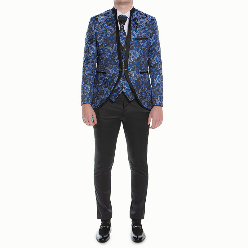 Royal Blue Paisley Avanti Milano Tuxedo GAL 04