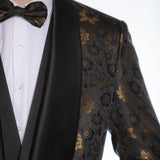 Black and Gold Floral Avanti Milano Tuxedo MAS 01