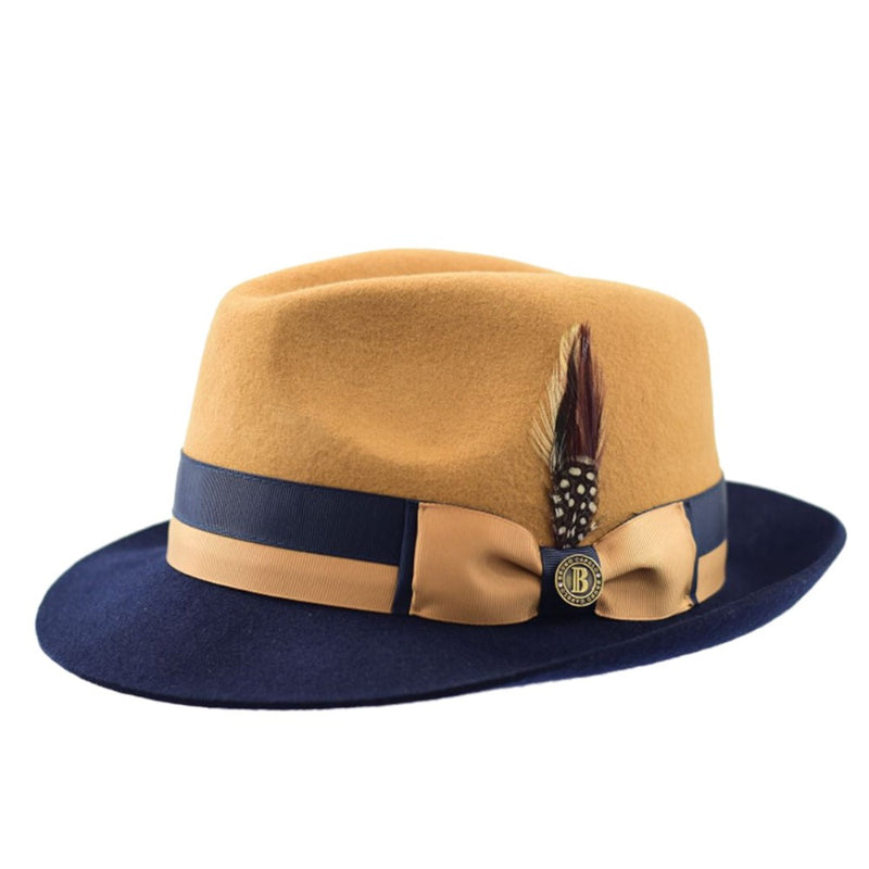 Bruno Capelo Camel/Navy Blue Caesar Collection Hat
