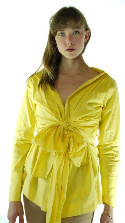 Yellow Avanti Milano Solid Blouse