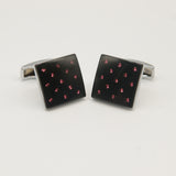 Avanti Milano Square Black/Pink Bejeweled Cufflink