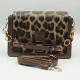 Bronze Avanti Milano Cheetah Print Single Handle Hand/Shoulder Bag