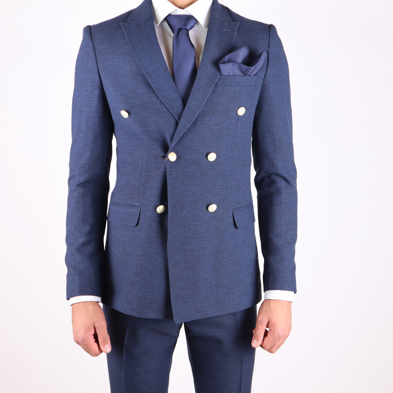 Navy/Black Avanti Milano Double Breasted Two Piece Suit