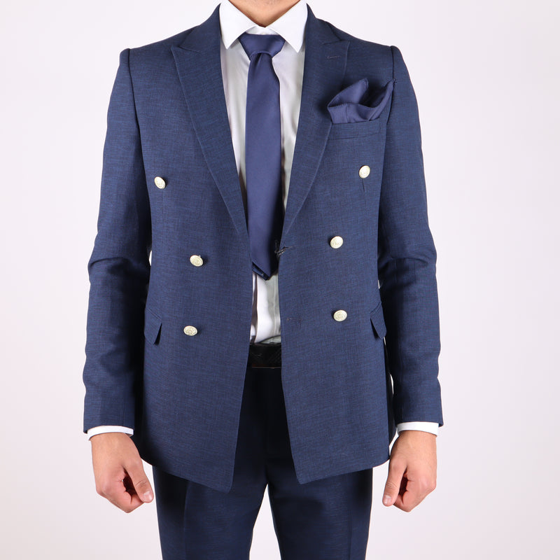 Navy/Black Avanti Milano Double Breasted Two Piece Suit