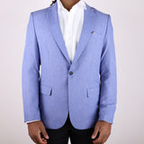 Light Blue Avanti Milano Textured Notch Lapel Jacket