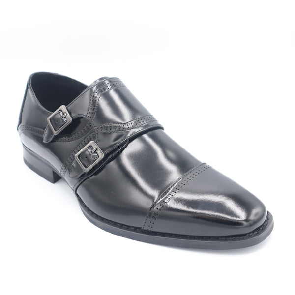 Giovanni Black Buckled Dress Shoe