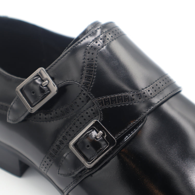 black dress shoes with silver buckle Amazon.com | Classic Mens Leather Dress Shoes, Premium Fashion Alligator Printed Business Dress Shoes Moc-Toe Buckle Wedding Party Loafers for Men, Black, 7