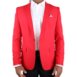 Red Avanti Milano Textured Notch Lapel Jacket