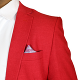 Red Avanti Milano Textured Notch Lapel Jacket