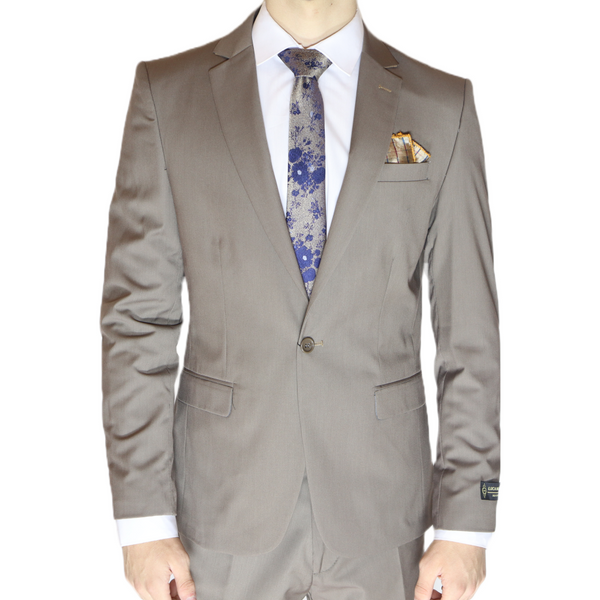 Medium Grey Avanti Milano Notch Lapel Two Piece Suit