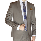 Medium Grey Avanti Milano Notch Lapel Two Piece Suit