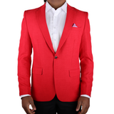 Red Avanti Milano Textured Notch Lapel Jacket