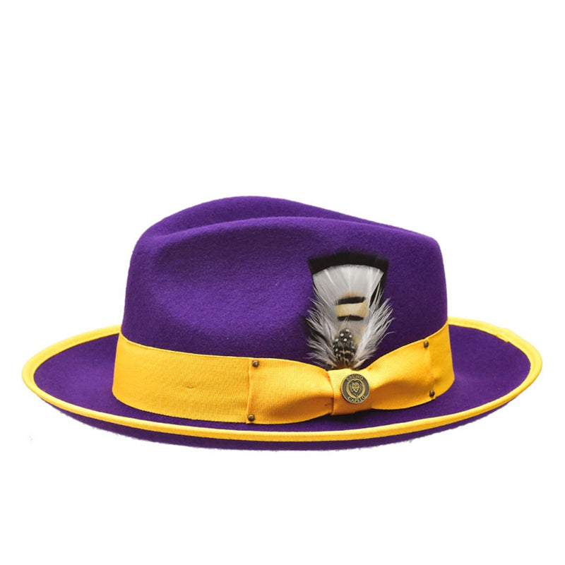 Bruno Capelo Purple/Gold Lorenzo Collection Hat