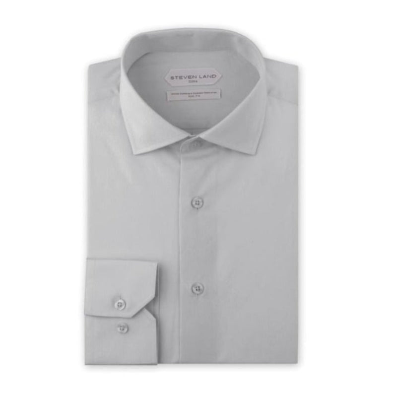 Silver | Non Iron Dress Shirt | Slim FIt | 100% Swiss Supper Soft Cotton
