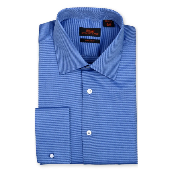 Blue/ White | Steven Land | French Cuff | Dress Shirt