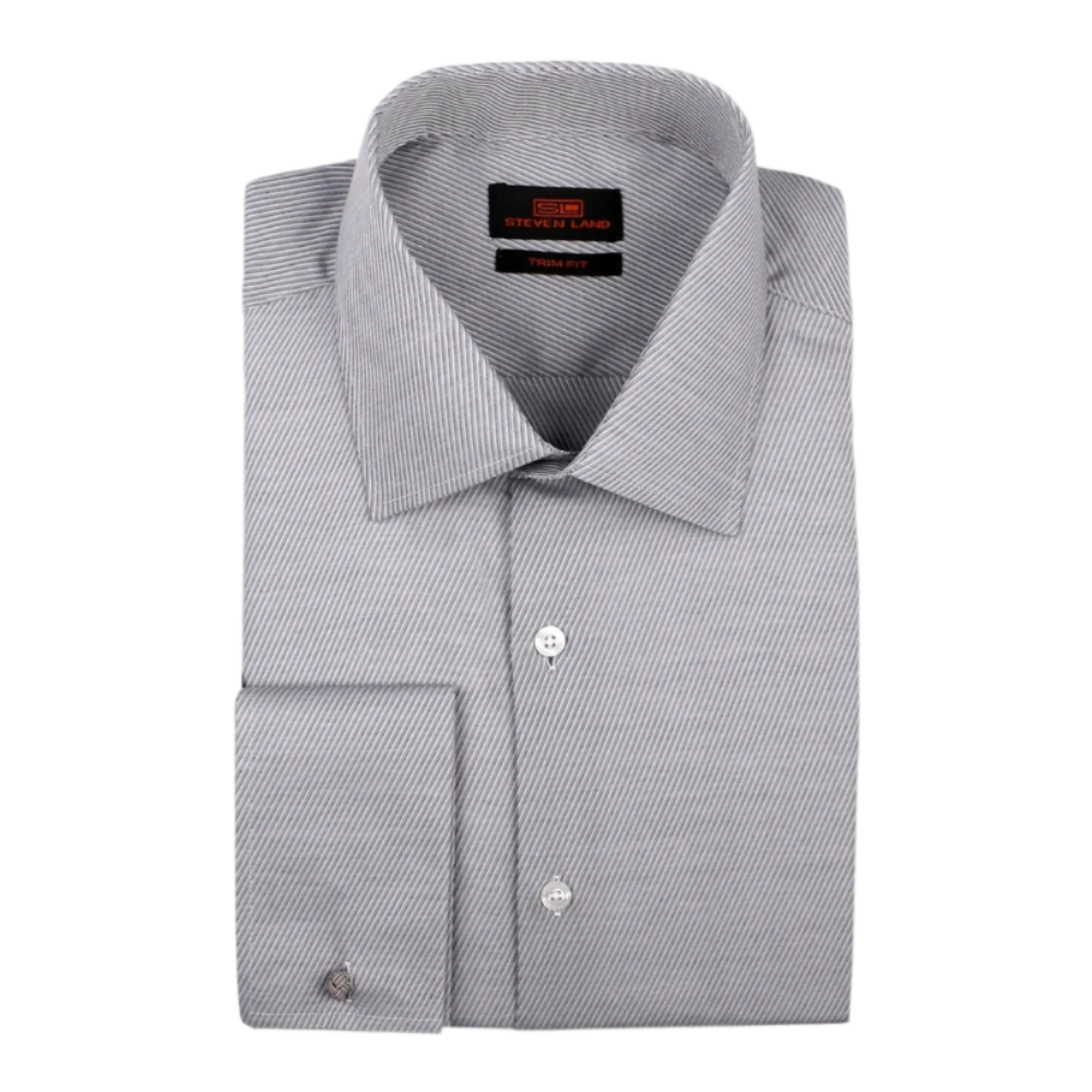 Silver Patterned | Steven Land | French Cuff | Dress Shirt – Avanti ...