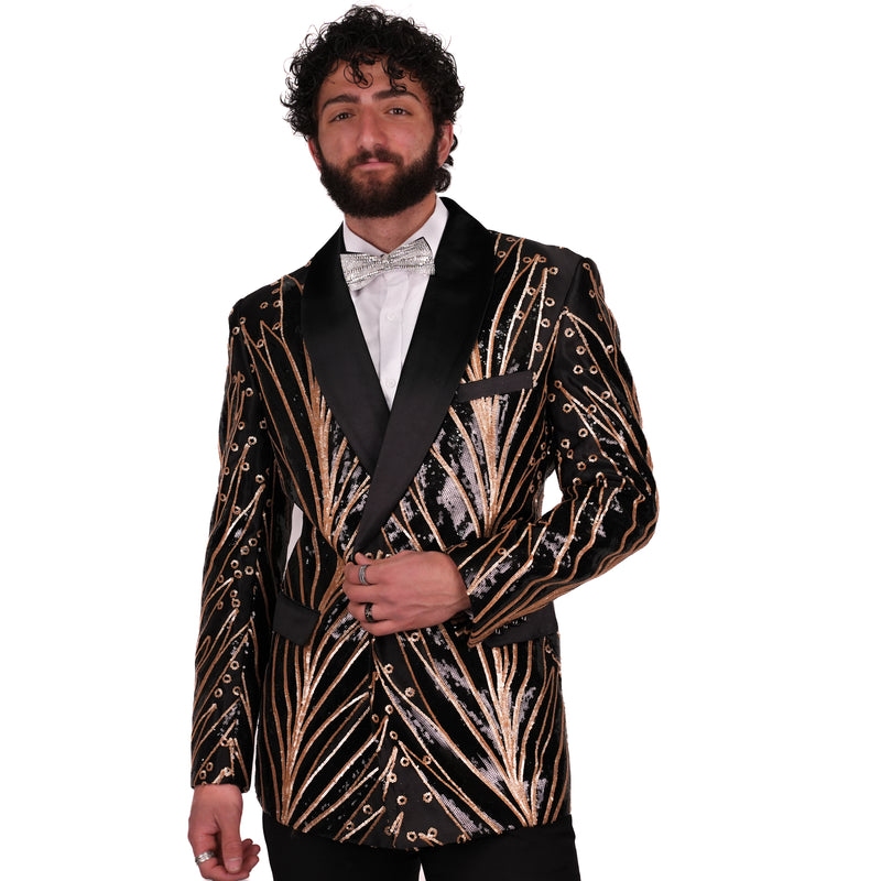 Black/Bronze Patterned Avanti Milano Shawl Lapel Dinner Jacket Avanti Milano Formalwear Black/Bronze Patterned Avanti Milano Shawl Lapel Dinner Jacket Avanti Milano Formalwear